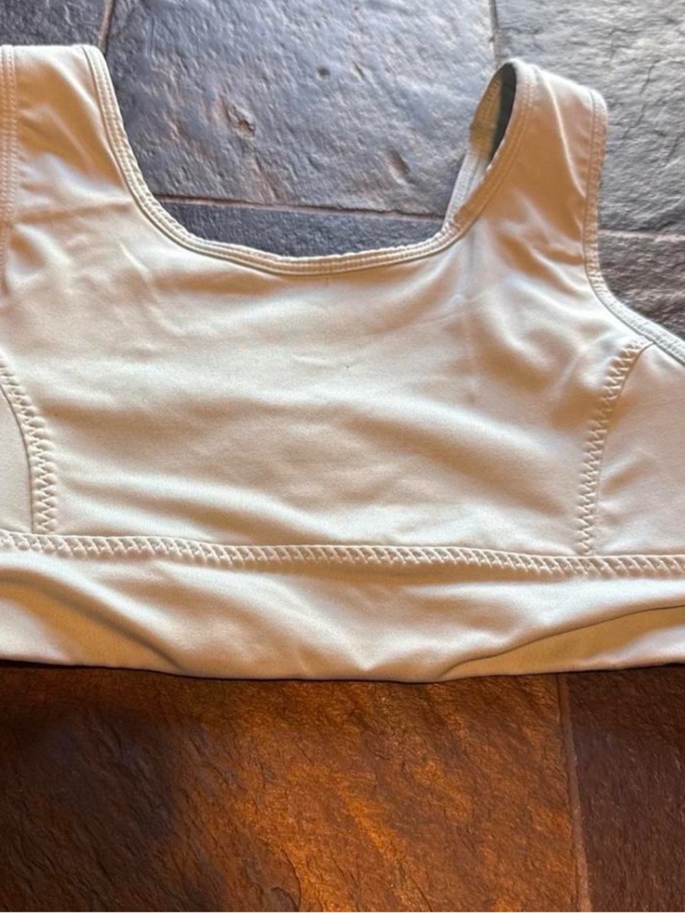 Athletic Works Cream Sports Bra